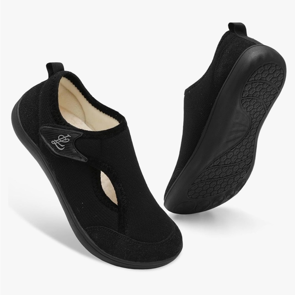💛 Black Women's Slip-On Inside/Outside Slippers